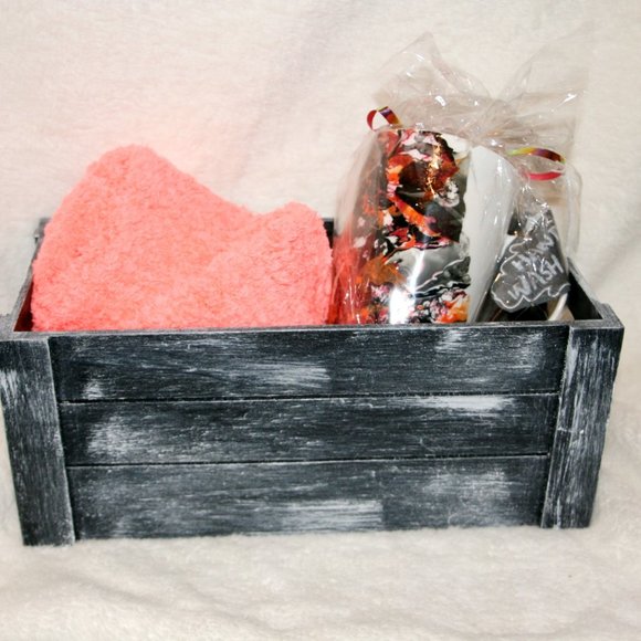 Handmade Black , Coral Scarf & Mug Gift Set - Picture 2 of 5